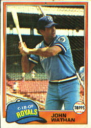 1981 Topps Baseball Cards      157     John Wathan